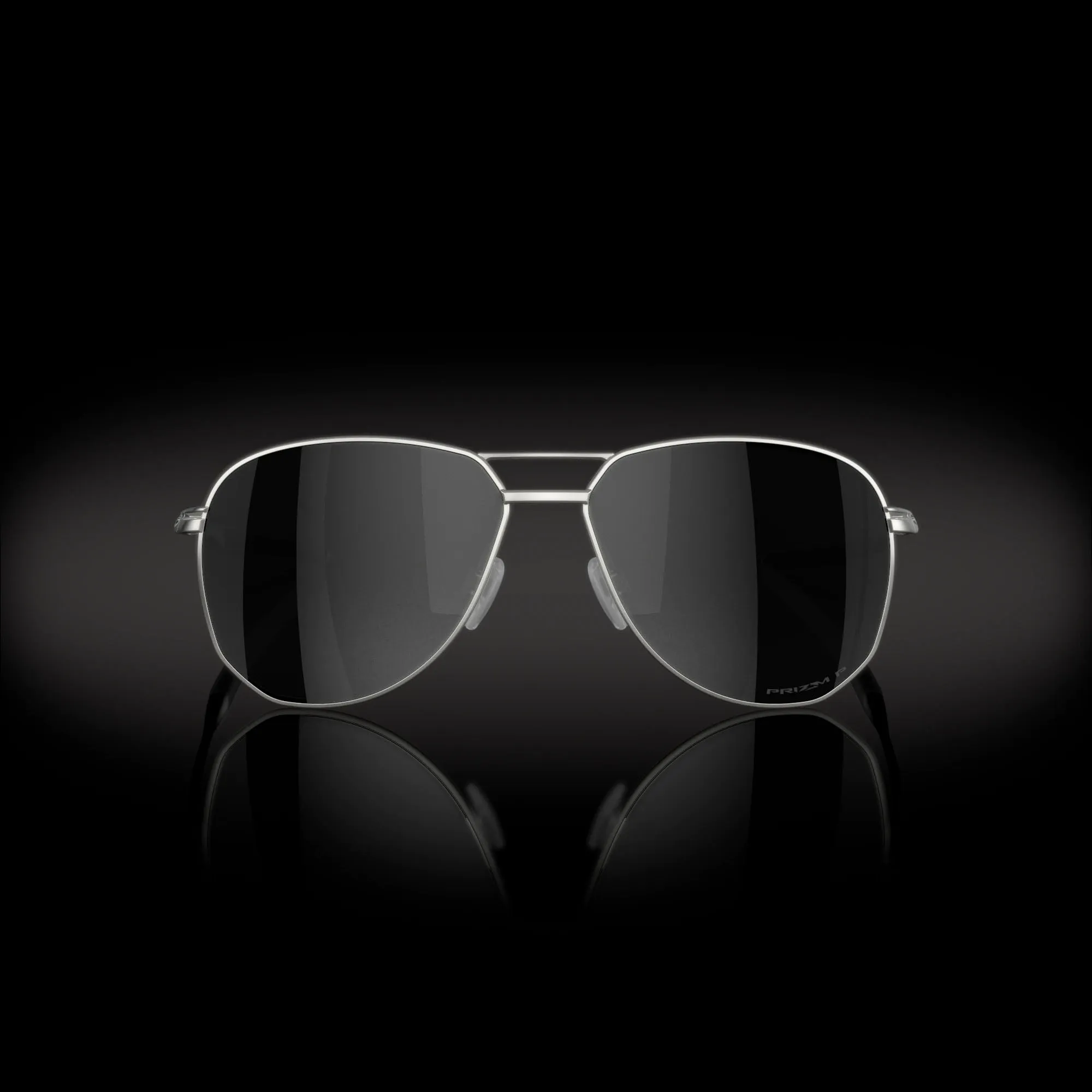 Oakley OO6050-0357 Men's OO6050 Contrail TI Aviator Sunglasses, Satin Chrome Prizm Black