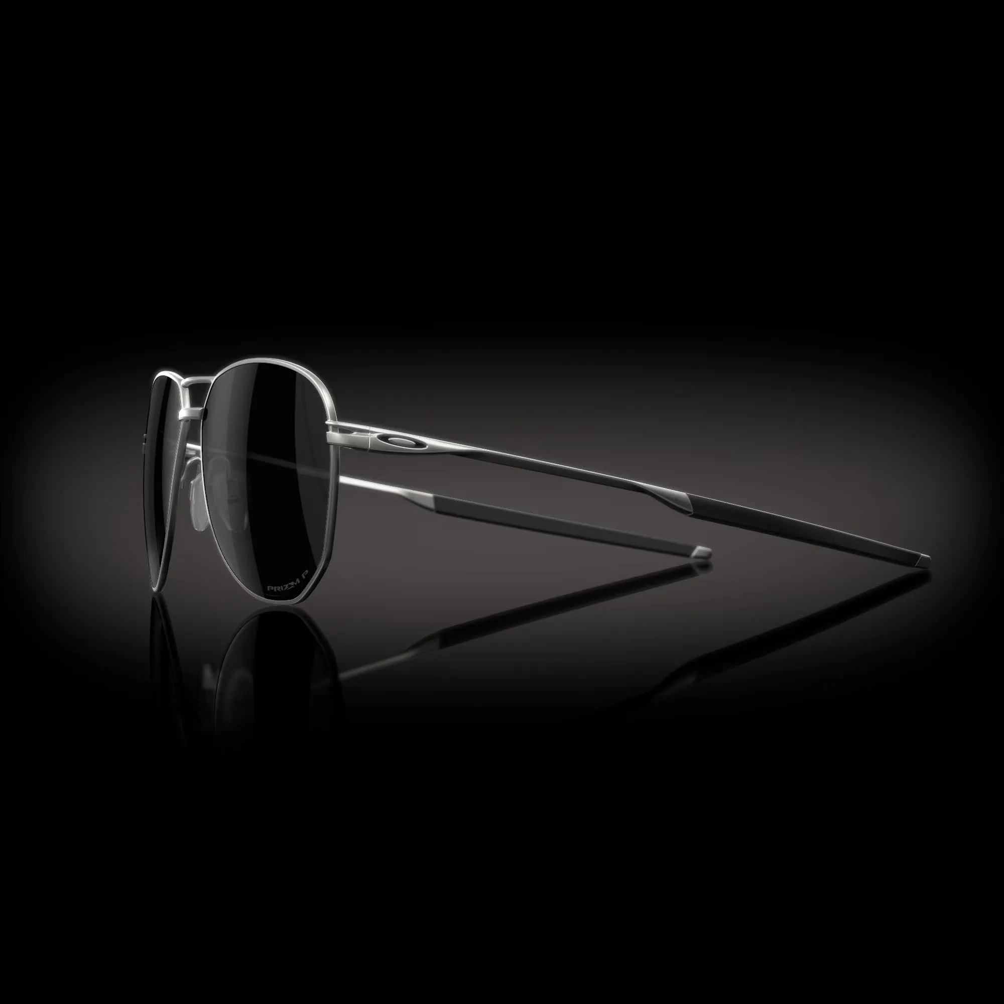 Oakley OO6050-0357 Men's OO6050 Contrail TI Aviator Sunglasses, Satin Chrome Prizm Black