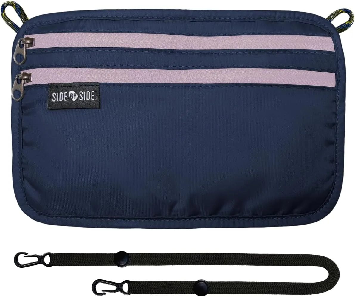 Passport Holder for Travel | Sleek & Slim Neck Wallet Organizer for Travel Documents | Secure RFID-Blocking Case for Passports & Cards | Versatile Travel Pouch That Fits Anywhere (navy)