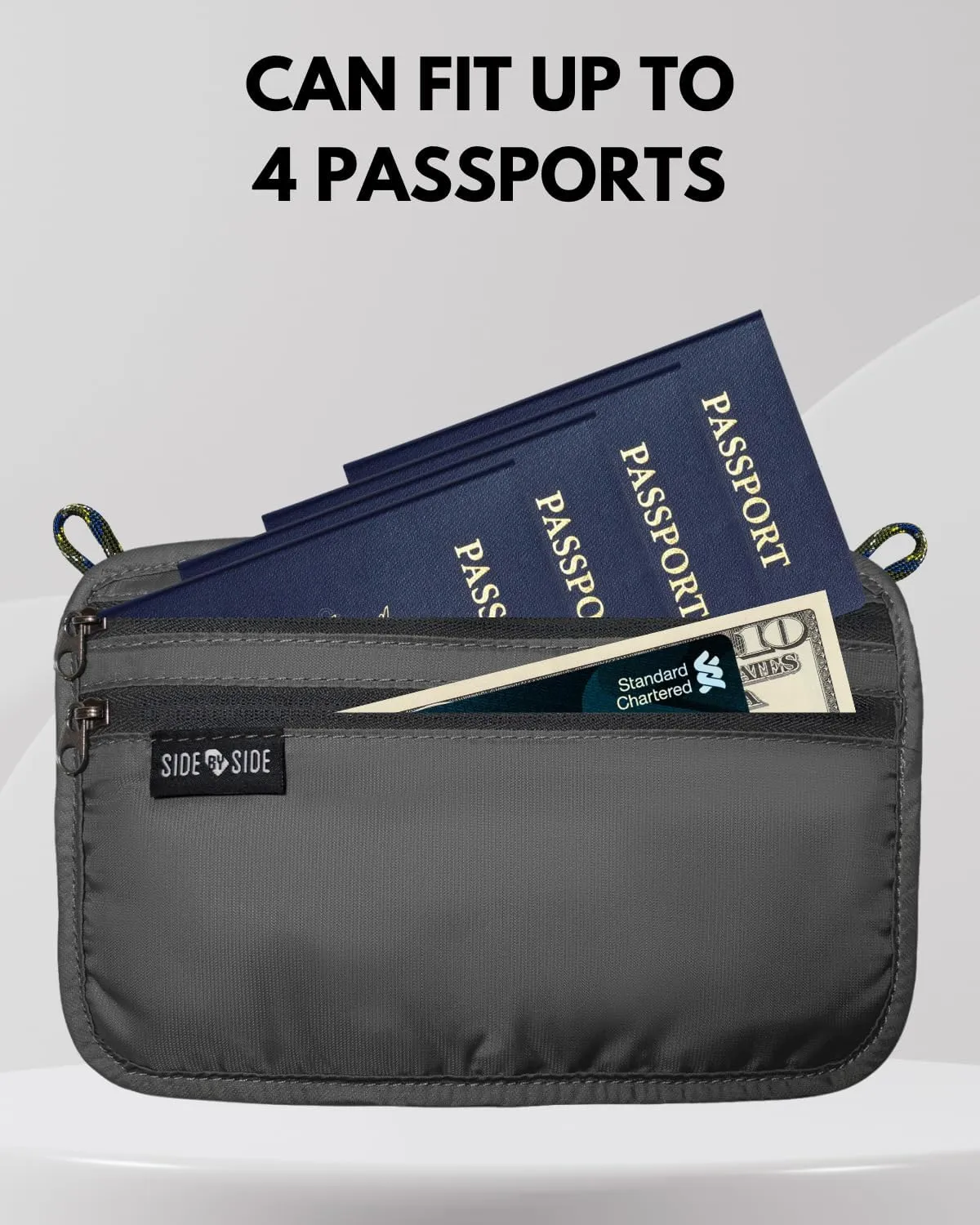 Passport Holder for Travel | Sleek & Slim Neck Wallet Organizer for Travel Documents | Secure RFID-Blocking Case for Passports & Cards | Versatile Travel Pouch That Fits Anywhere