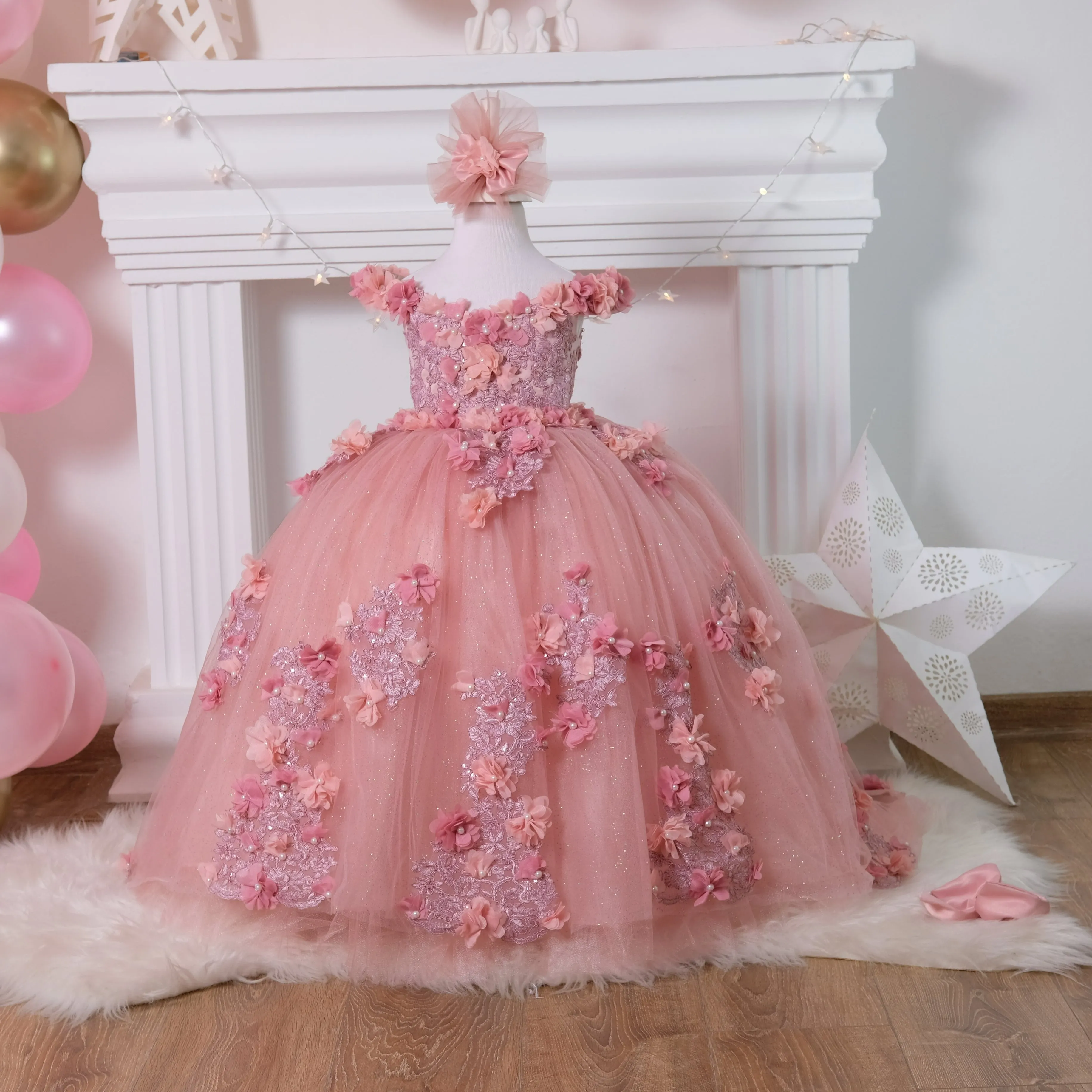 Quinceanera blush gown