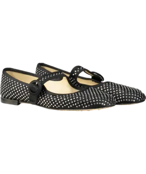 Repetto Paris Black Crystal Embellished Georgia Square-toe Mary Janes UK 5.5 EU 38.5 👠