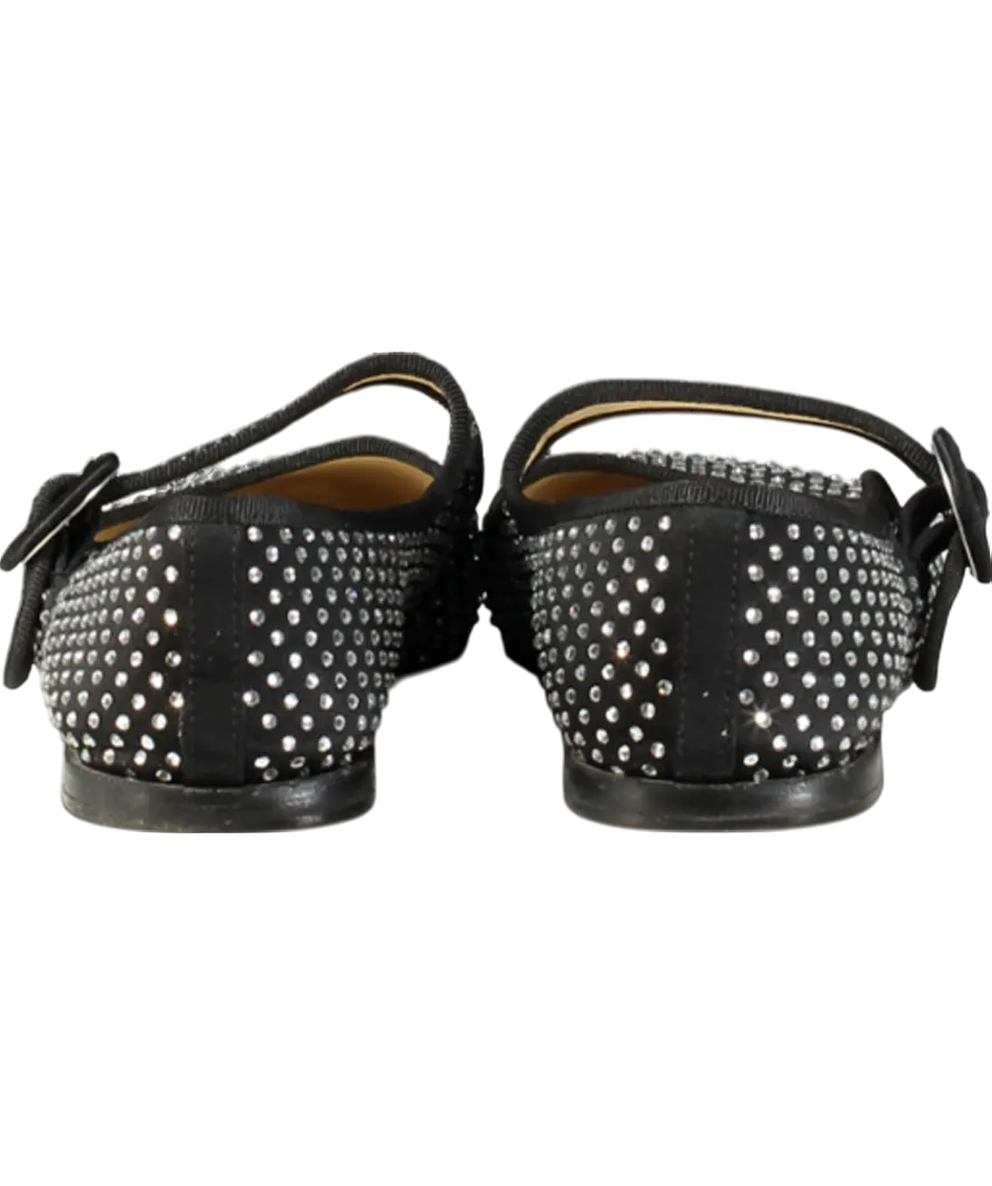 Repetto Paris Black Crystal Embellished Georgia Square-toe Mary Janes UK 5.5 EU 38.5 👠