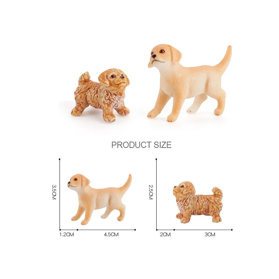 Simulation Hand-painted animal protototype Set Hen Poultry,Rabbit,Dog Farm Model Figurine Miniature Educational Kids Toys