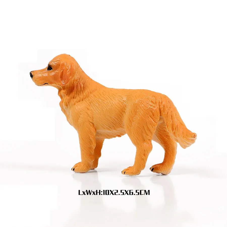 Simulation Plastic Retriever,Bull Terrier,Collie,Saint Bernard Dog Family Animals Model Figure Collectible Toys Dog For kids