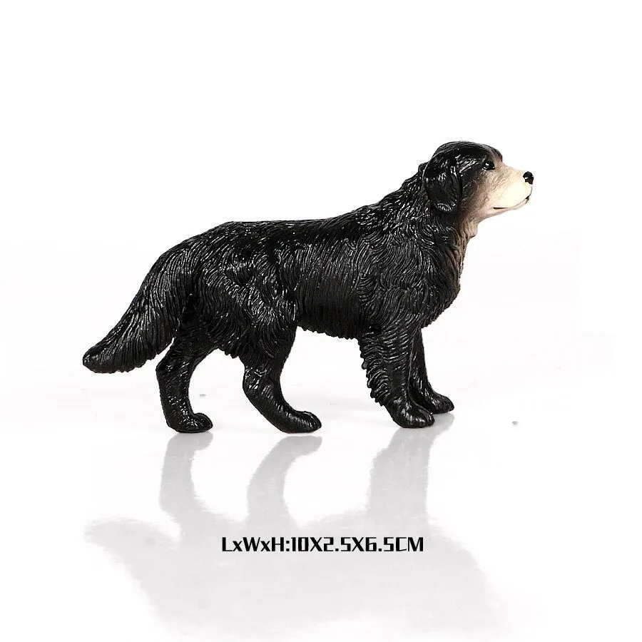 Simulation Plastic Retriever,Bull Terrier,Collie,Saint Bernard Dog Family Animals Model Figure Collectible Toys Dog For kids