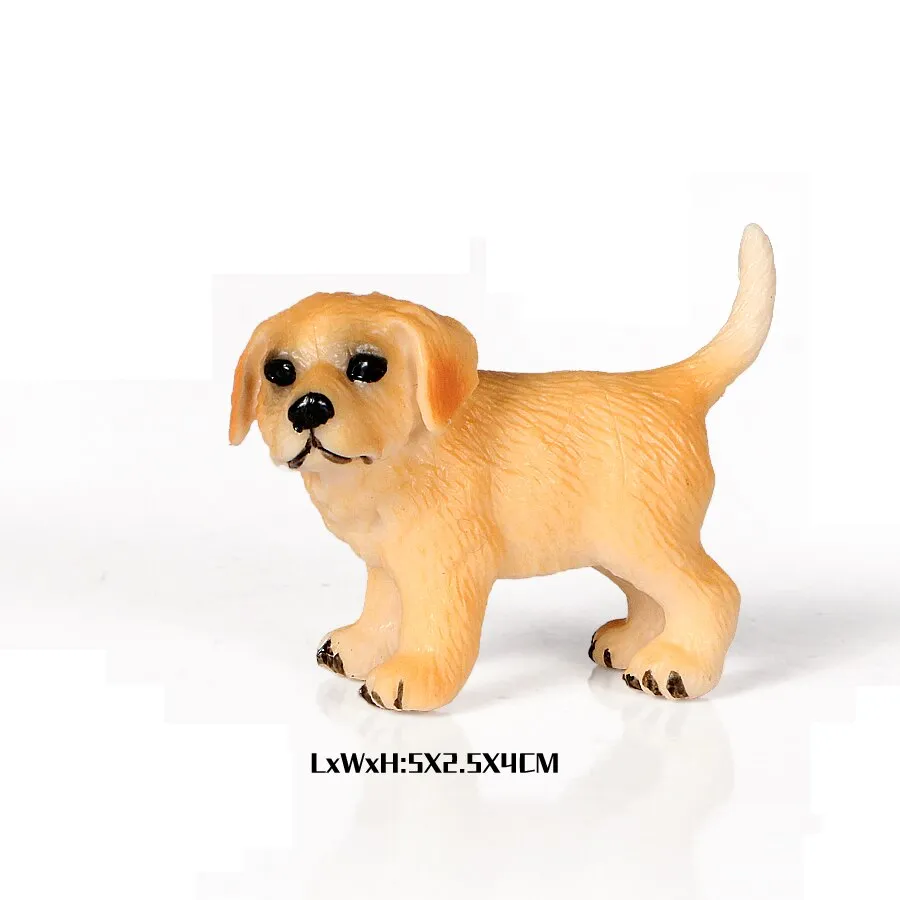 Simulation Plastic Retriever,Bull Terrier,Collie,Saint Bernard Dog Family Animals Model Figure Collectible Toys Dog For kids