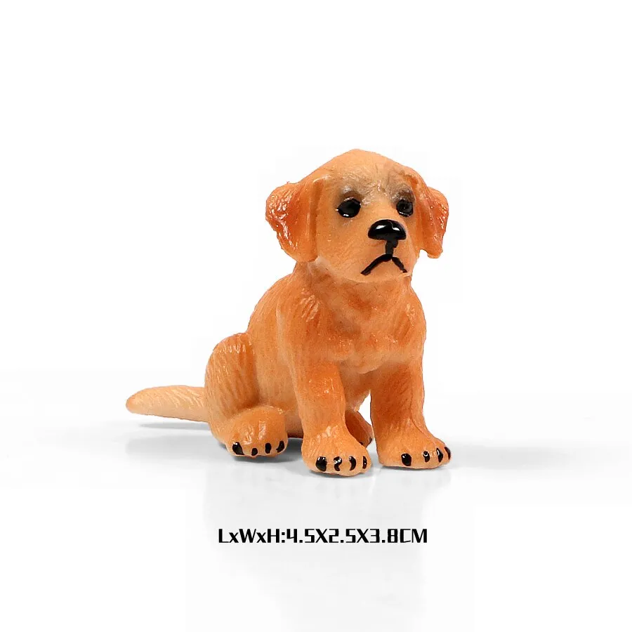 Simulation Plastic Retriever,Bull Terrier,Collie,Saint Bernard Dog Family Animals Model Figure Collectible Toys Dog For kids