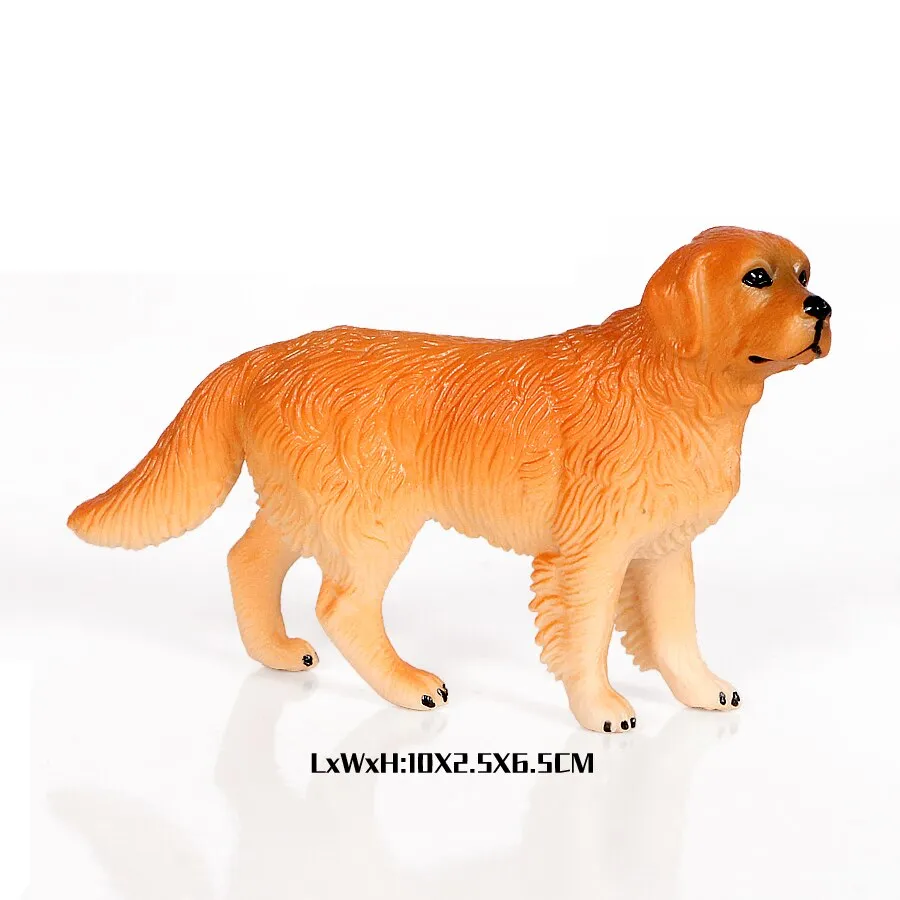 Simulation Plastic Retriever,Bull Terrier,Collie,Saint Bernard Dog Family Animals Model Figure Collectible Toys Dog For kids