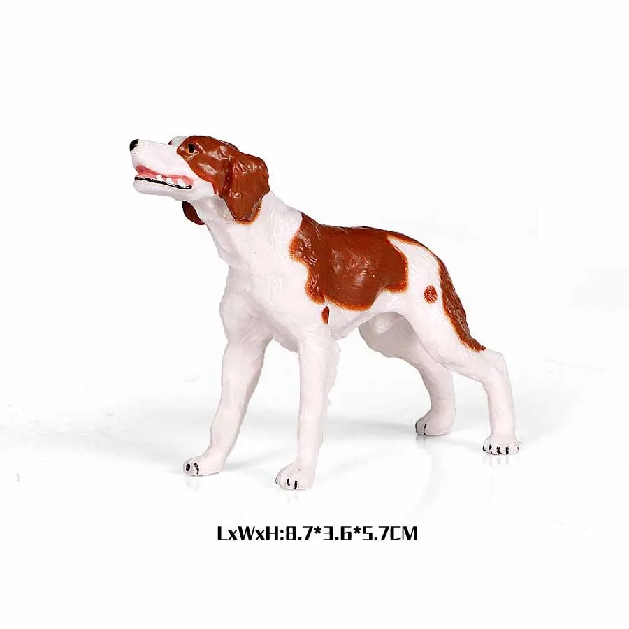 Simulation Plastic Retriever,Bull Terrier,Collie,Saint Bernard Dog Family Animals Model Figure Collectible Toys Dog For kids