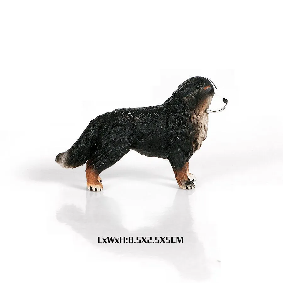 Simulation Plastic Retriever,Bull Terrier,Collie,Saint Bernard Dog Family Animals Model Figure Collectible Toys Dog For kids
