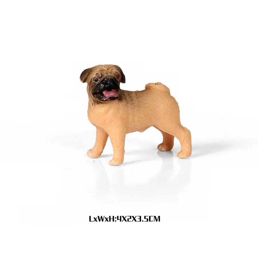Simulation Plastic Retriever,Bull Terrier,Collie,Saint Bernard Dog Family Animals Model Figure Collectible Toys Dog For kids
