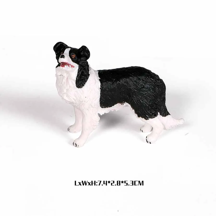 Simulation Plastic Retriever,Bull Terrier,Collie,Saint Bernard Dog Family Animals Model Figure Collectible Toys Dog For kids