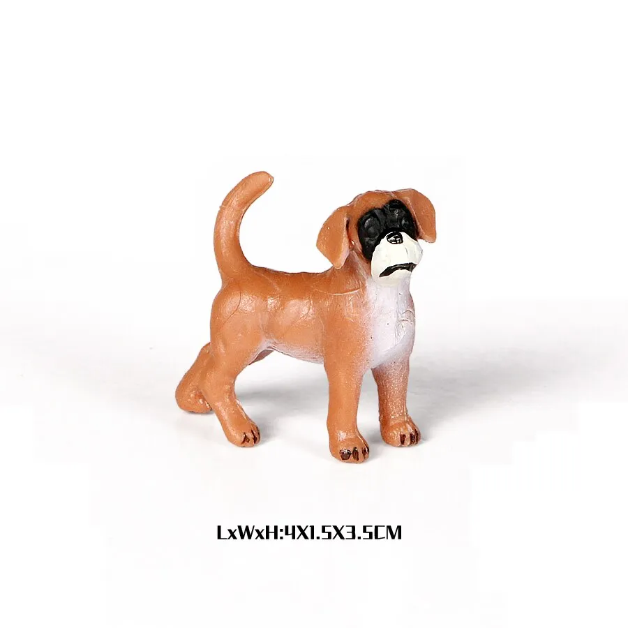 Simulation Plastic Retriever,Bull Terrier,Collie,Saint Bernard Dog Family Animals Model Figure Collectible Toys Dog For kids
