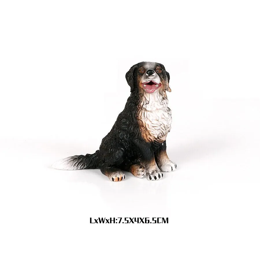 Simulation Plastic Retriever,Bull Terrier,Collie,Saint Bernard Dog Family Animals Model Figure Collectible Toys Dog For kids