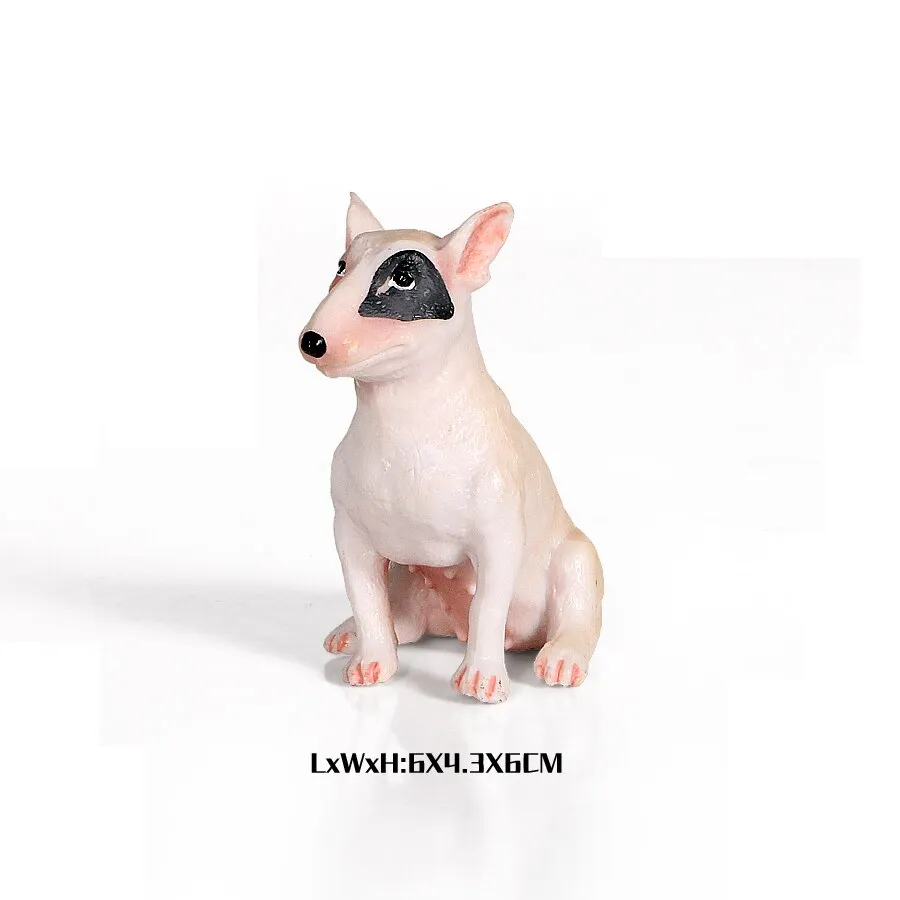 Simulation Plastic Retriever,Bull Terrier,Collie,Saint Bernard Dog Family Animals Model Figure Collectible Toys Dog For kids