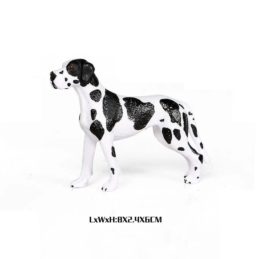Simulation Plastic Retriever,Bull Terrier,Collie,Saint Bernard Dog Family Animals Model Figure Collectible Toys Dog For kids