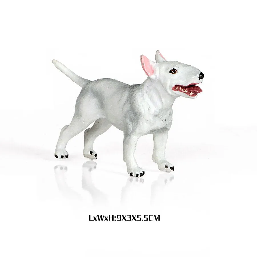 Simulation Plastic Retriever,Bull Terrier,Collie,Saint Bernard Dog Family Animals Model Figure Collectible Toys Dog For kids