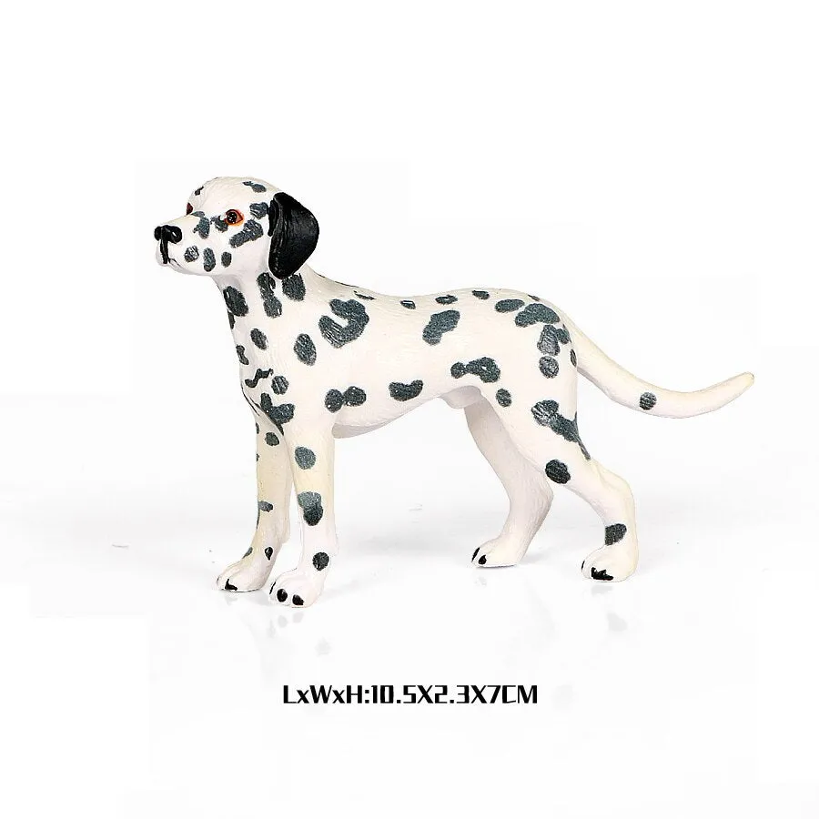 Simulation Plastic Retriever,Bull Terrier,Collie,Saint Bernard Dog Family Animals Model Figure Collectible Toys Dog For kids