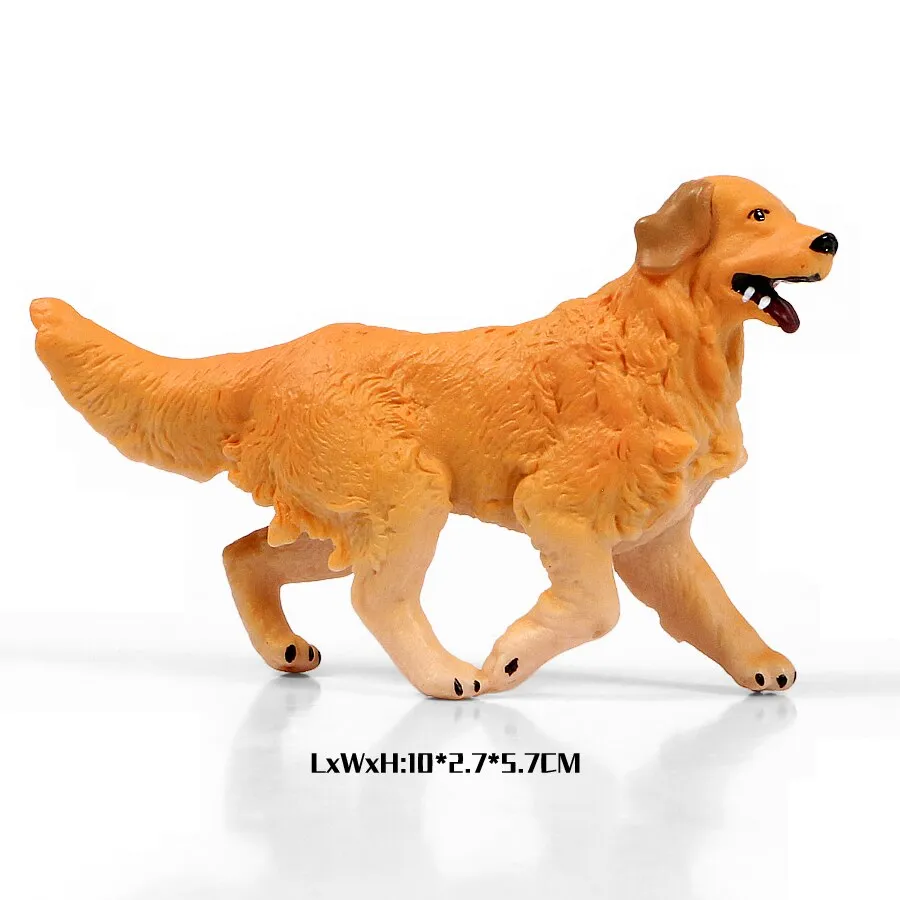 Simulation Plastic Retriever,Bull Terrier,Collie,Saint Bernard Dog Family Animals Model Figure Collectible Toys Dog For kids