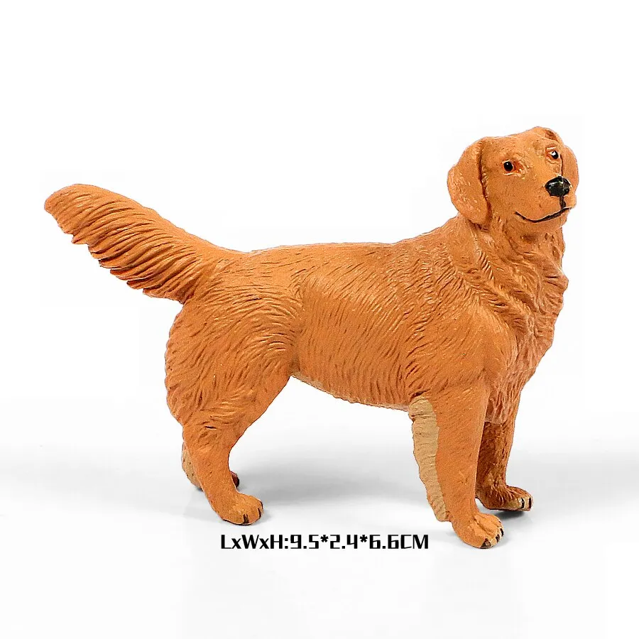 Simulation Plastic Retriever,Bull Terrier,Collie,Saint Bernard Dog Family Animals Model Figure Collectible Toys Dog For kids
