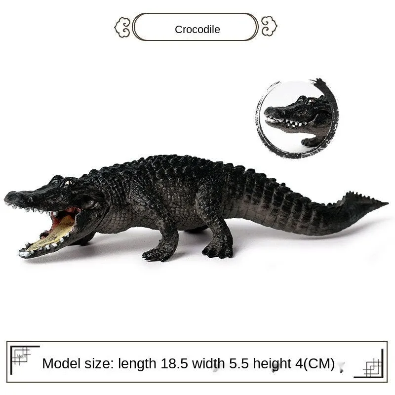 Simulation Wild Crocodile Figure Collectible Toys Crocodile Wild Animal Action Figures Kids Animal Soft Rubber Toys