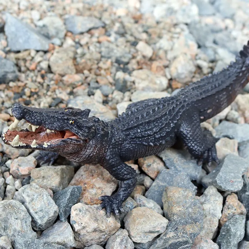 Simulation Wild Crocodile Figure Collectible Toys Crocodile Wild Animal Action Figures Kids Animal Soft Rubber Toys