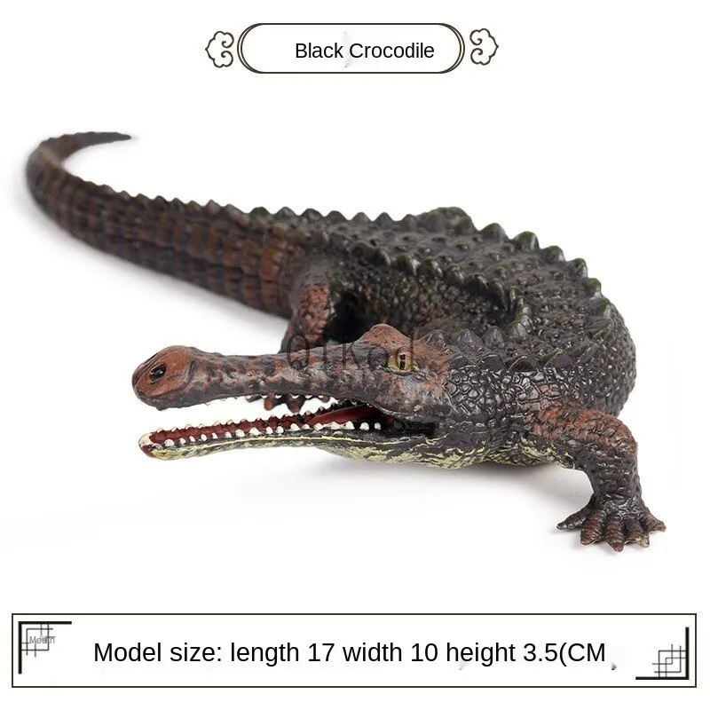 Simulation Wild Crocodile Figure Collectible Toys Crocodile Wild Animal Action Figures Kids Animal Soft Rubber Toys