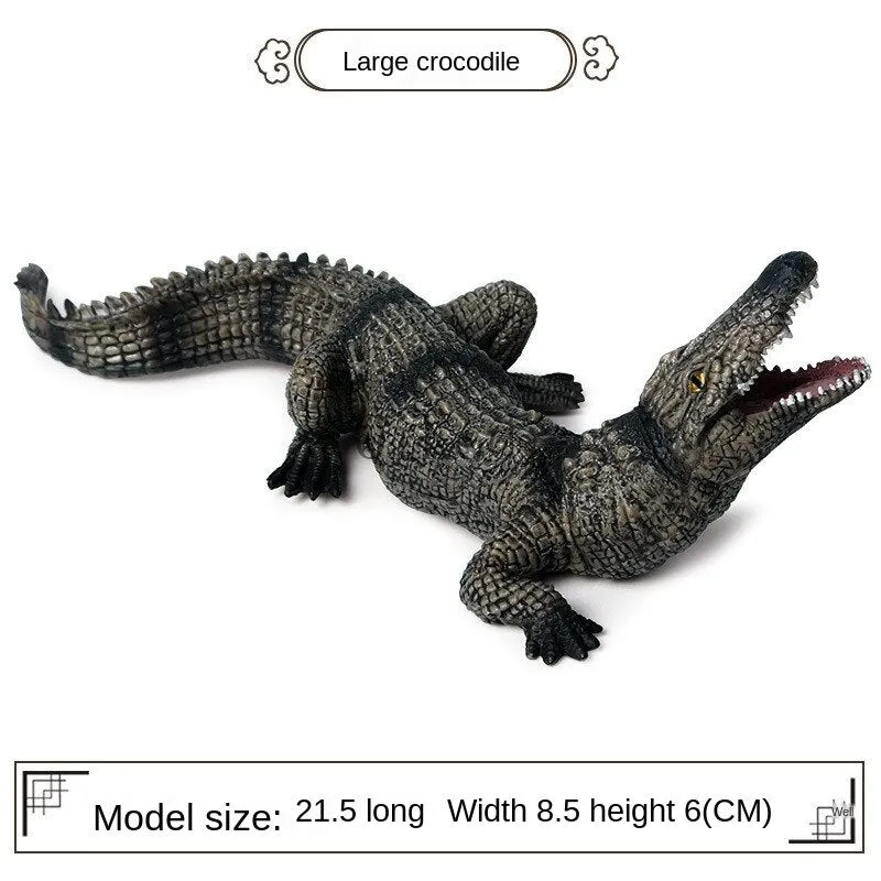 Simulation Wild Crocodile Figure Collectible Toys Crocodile Wild Animal Action Figures Kids Animal Soft Rubber Toys