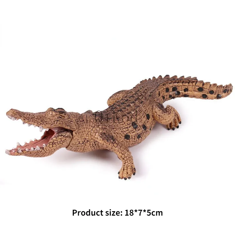 Simulation Wild Crocodile Figure Collectible Toys Crocodile Wild Animal Action Figures Kids Animal Soft Rubber Toys