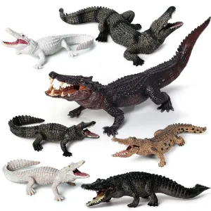 Simulation Wild Crocodile Figure Collectible Toys Crocodile Wild Animal Action Figures Kids Animal Soft Rubber Toys