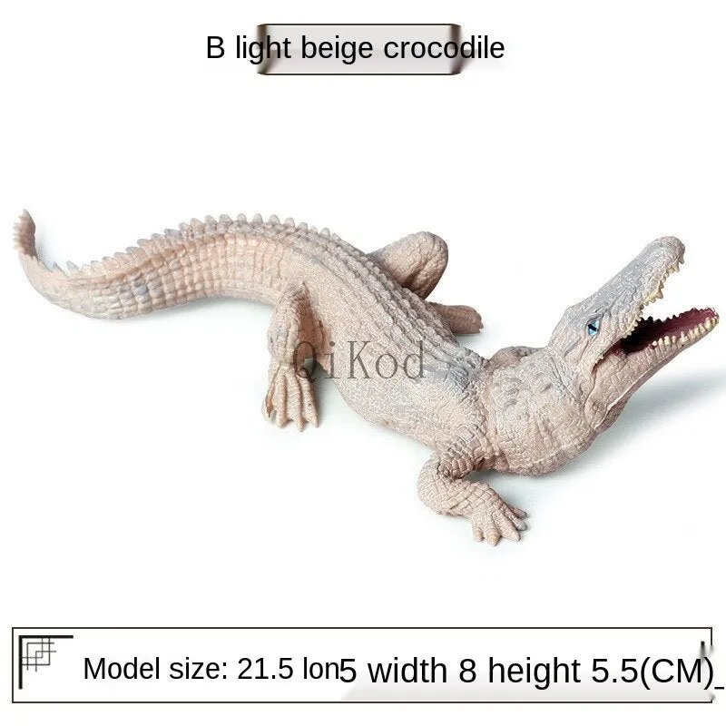 Simulation Wild Crocodile Figure Collectible Toys Crocodile Wild Animal Action Figures Kids Animal Soft Rubber Toys