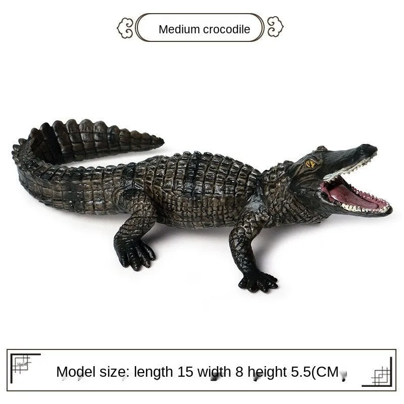 Simulation Wild Crocodile Figure Collectible Toys Crocodile Wild Animal Action Figures Kids Animal Soft Rubber Toys