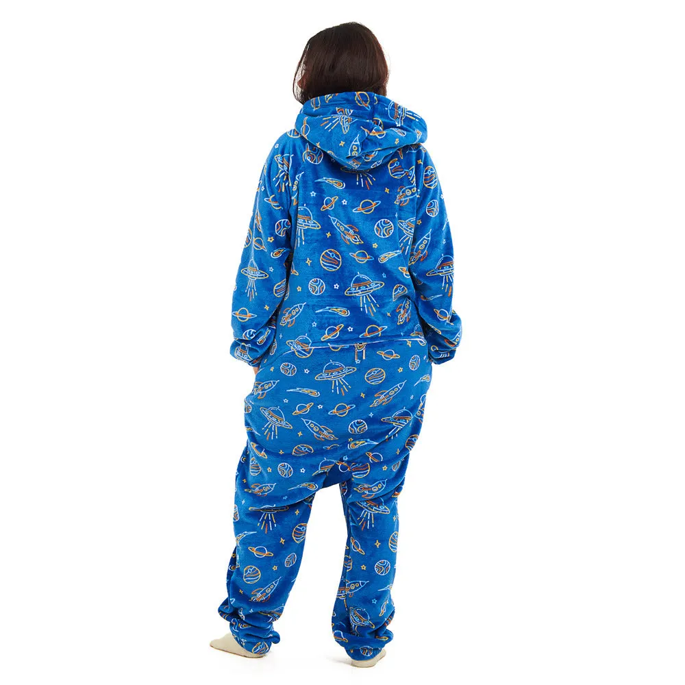 Snuggs Blanket Onesie Royal Blue Space