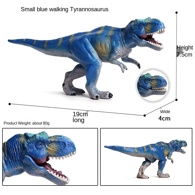 Tyrannosaurus Rex Dinosaur Model Blue Tyrannosaurus Jurassic Simulation Solid Animal Model Decoration Action Figures Toys Gifts