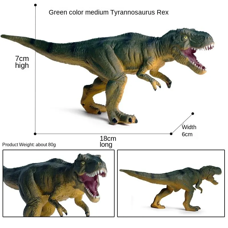 Tyrannosaurus Rex Dinosaur Model Blue Tyrannosaurus Jurassic Simulation Solid Animal Model Decoration Action Figures Toys Gifts