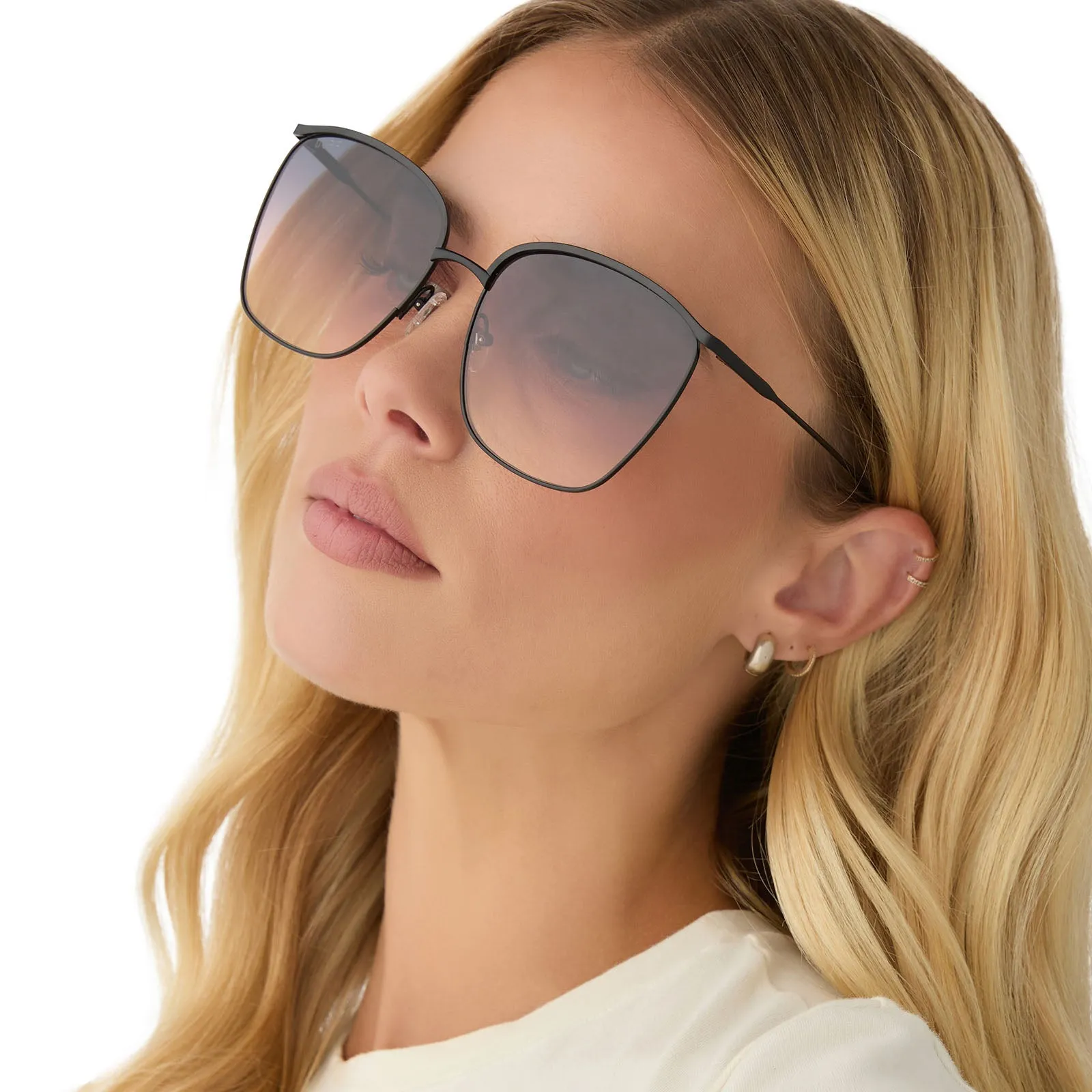 VITTORIA - BRUSHED BLACK   TWILIGHT GRADIENT SUNGLASSES