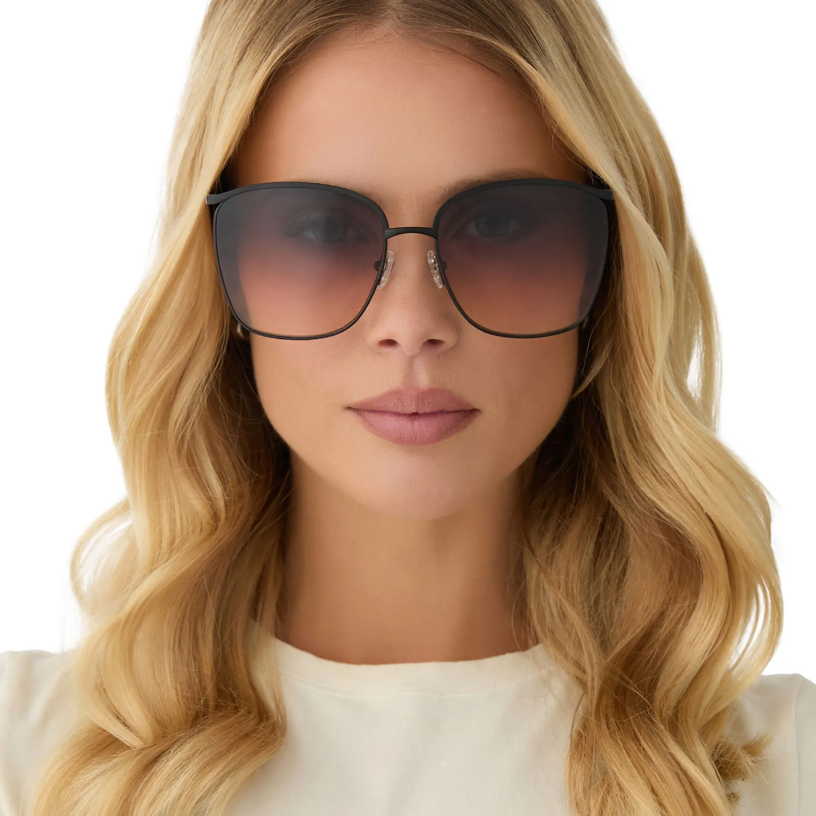 VITTORIA - BRUSHED BLACK   TWILIGHT GRADIENT SUNGLASSES
