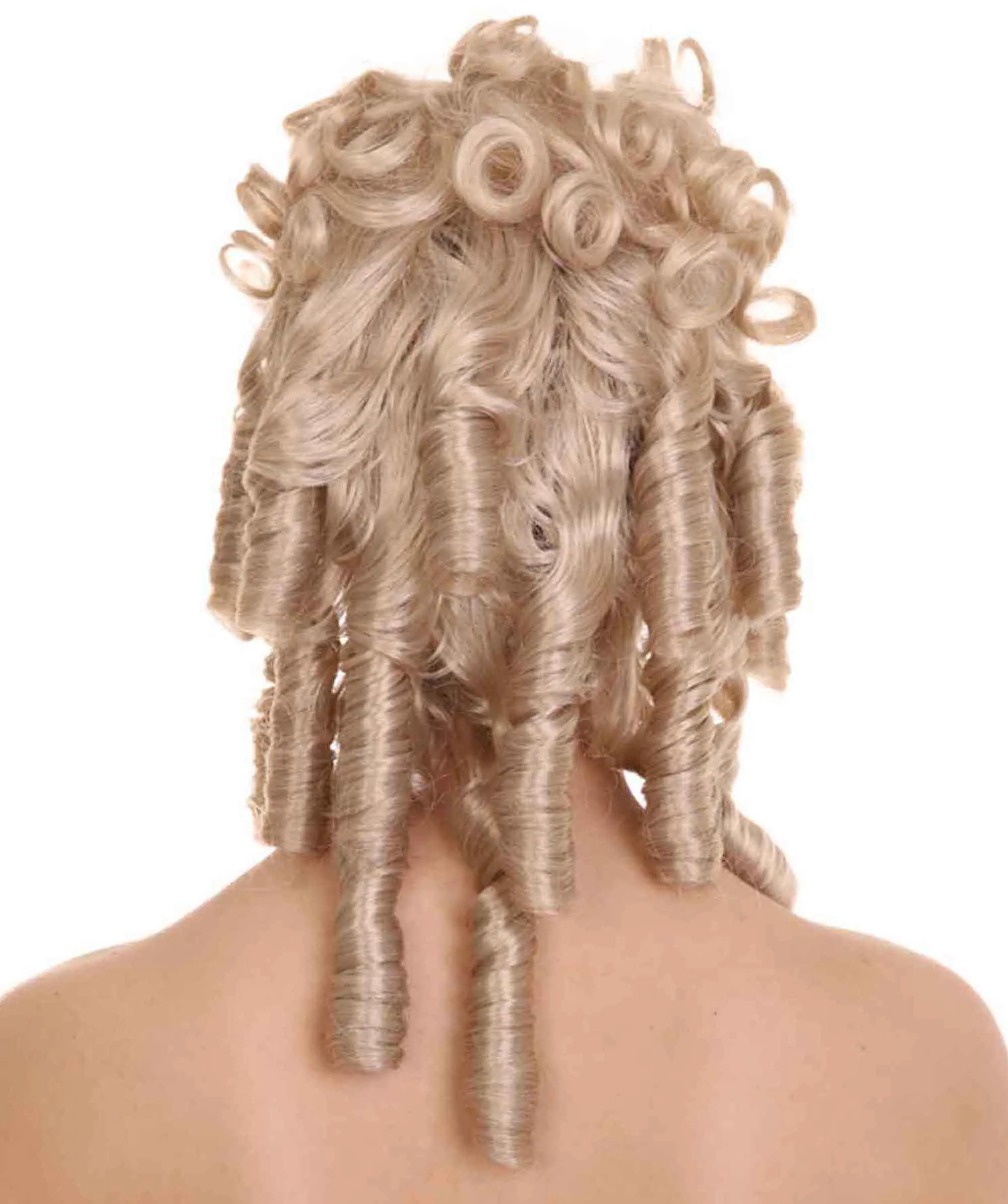 Women Colonial Historical Curly Wig | Light Brown Cosplay Wig | Premium Breathable Capless Cap