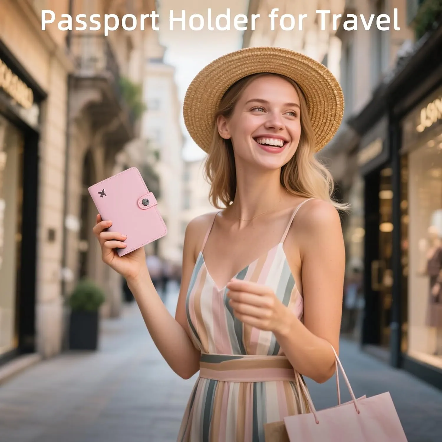 ZOPPEN Passport Holder Women, Passport Cover Travel Wallet Rfid Blocking Passport Wallet Cover Case Travel Essentials Document Organizer, Pink