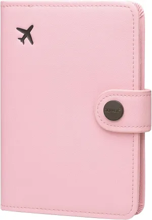 ZOPPEN Passport Holder Women, Passport Cover Travel Wallet Rfid Blocking Passport Wallet Cover Case Travel Essentials Document Organizer, Pink